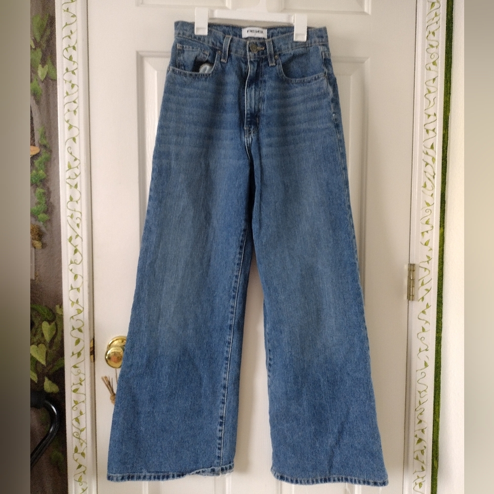 Wide Leg High Waisted Dark Wash Jeans